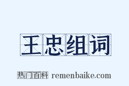 王忠组词是什么意思的图片